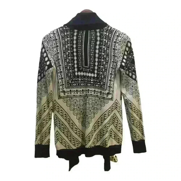 Staring at  Stars Intarsia Aztec Drape Cardigan - Picture 2 of 11